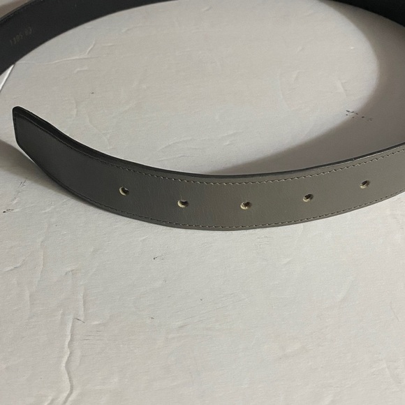 NWOT Vintage Gray Imported Cowhide Leather Belt, Made in Haiti, Sz 34, Neutral​ - Picture 6 of 10
